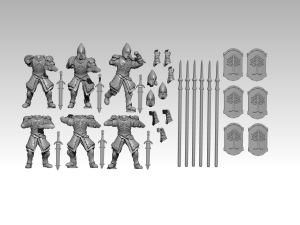 Silver Knights mit Speeren